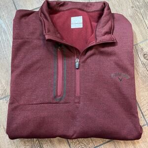 Callaway Maroon 1/4 Zip Golf Pullover‎ Sweatshirt Jacket Men’s Size XL